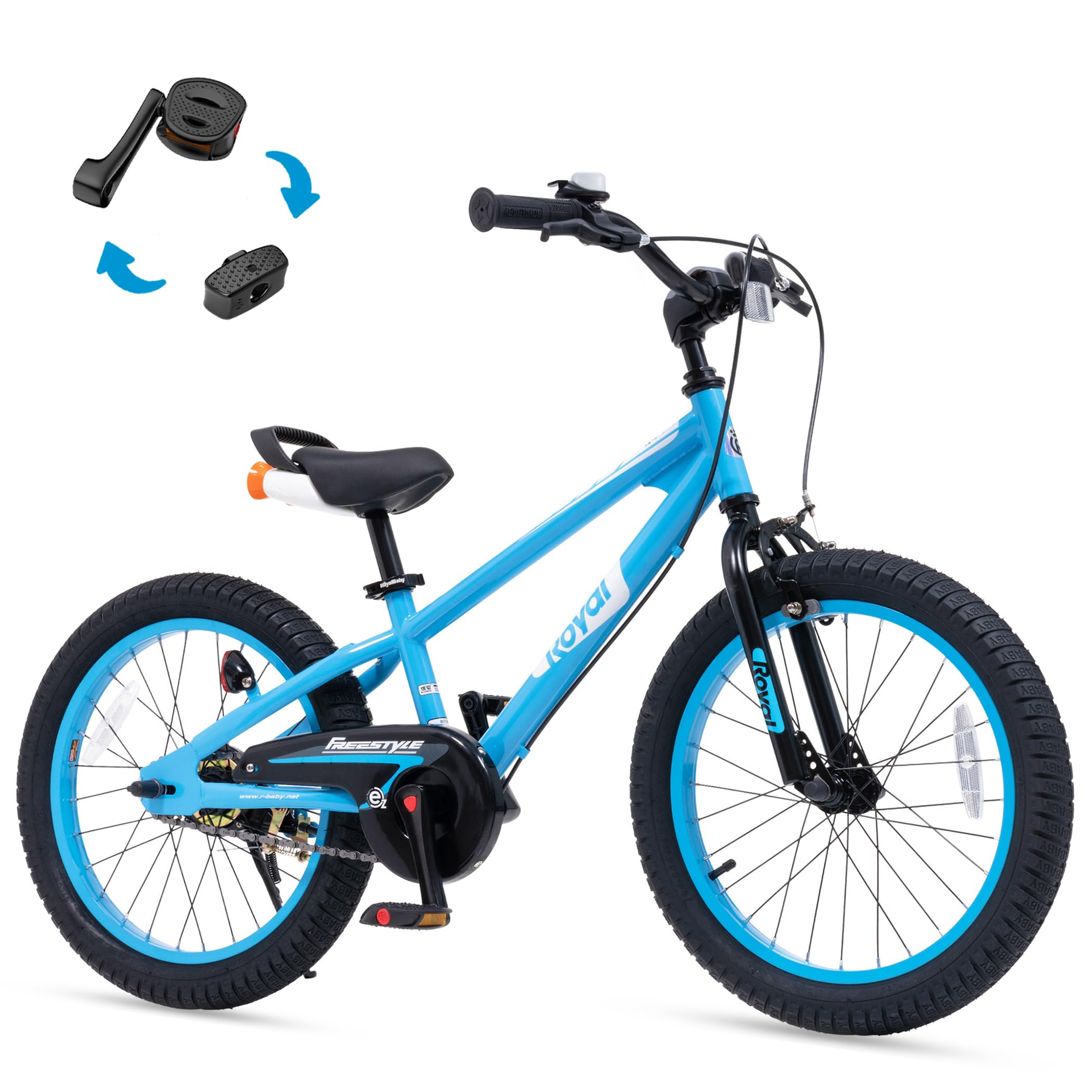 RoyalBaby EZ Kids Bike, 12-20 Inch Balance &amp; Pedal, Safer for Beginners