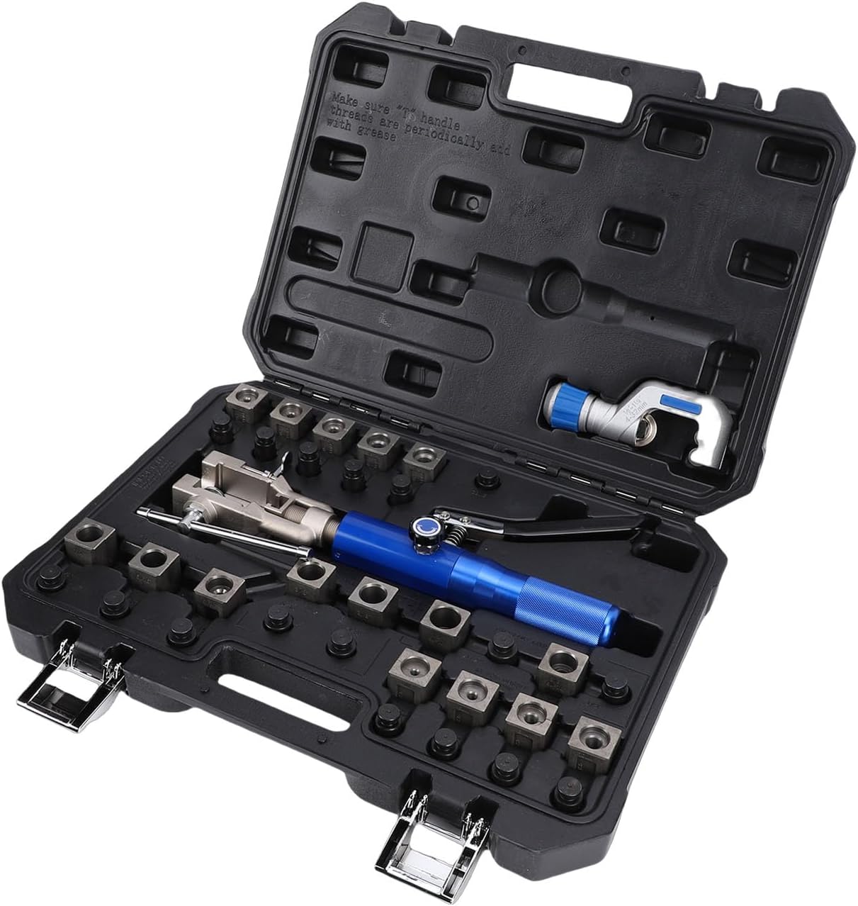 Drfeify Brake Line Flaring Tool Kit, Metal Structure, 45 Degree Double Single Flares for Fuel Brake Transmission Applications