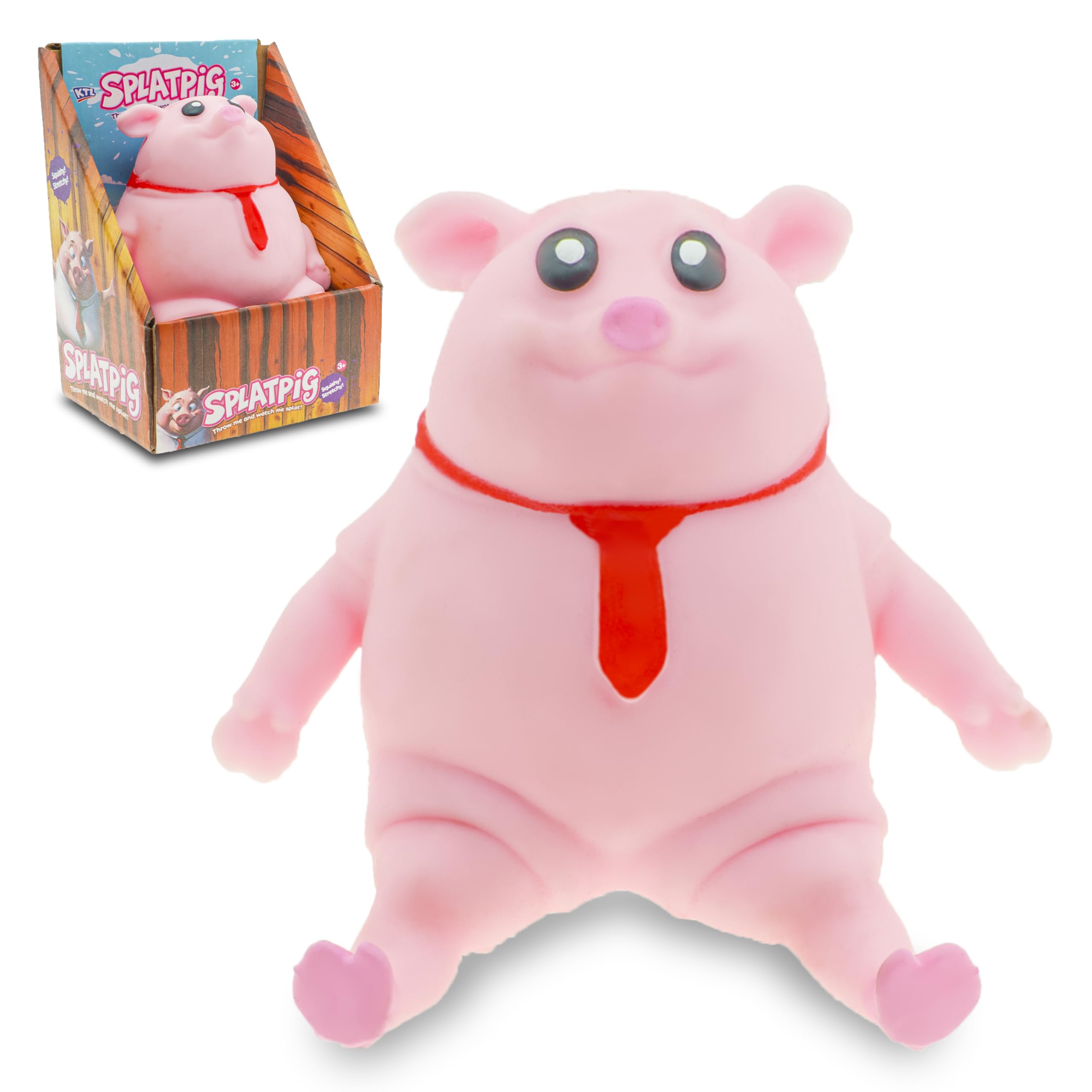 Novelty Cute Squishy Toy Pink Pig Gifts for Kids Adults, Decompress and Stress Stretch Animal Anxiety Relief Autism Disorders, Funny Pig Man Sensory Stress Toy for Girl Boy