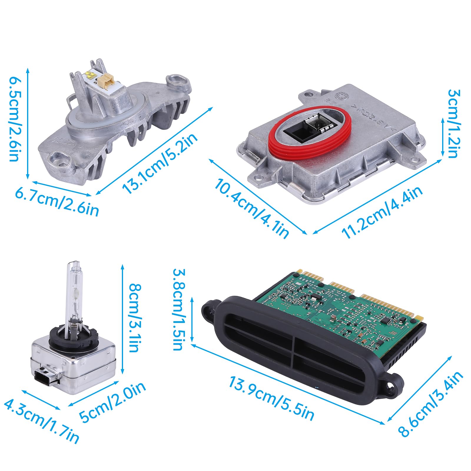 TukboTech Xenon Ballast Bulb LED Module Compatible for 12-15 3 Series 320i 328i 335i