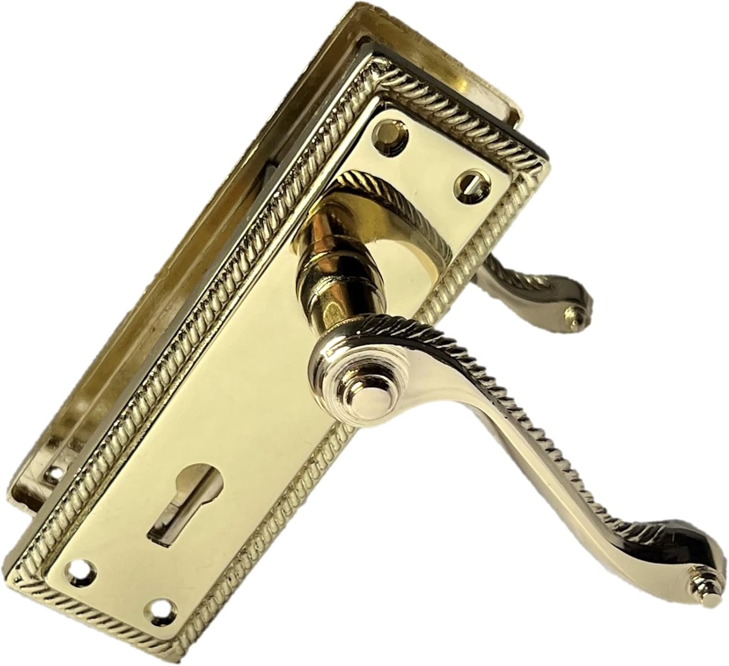 Haven Heritage Door Lock, Brass Door Handles for Bathroom, Door Latch