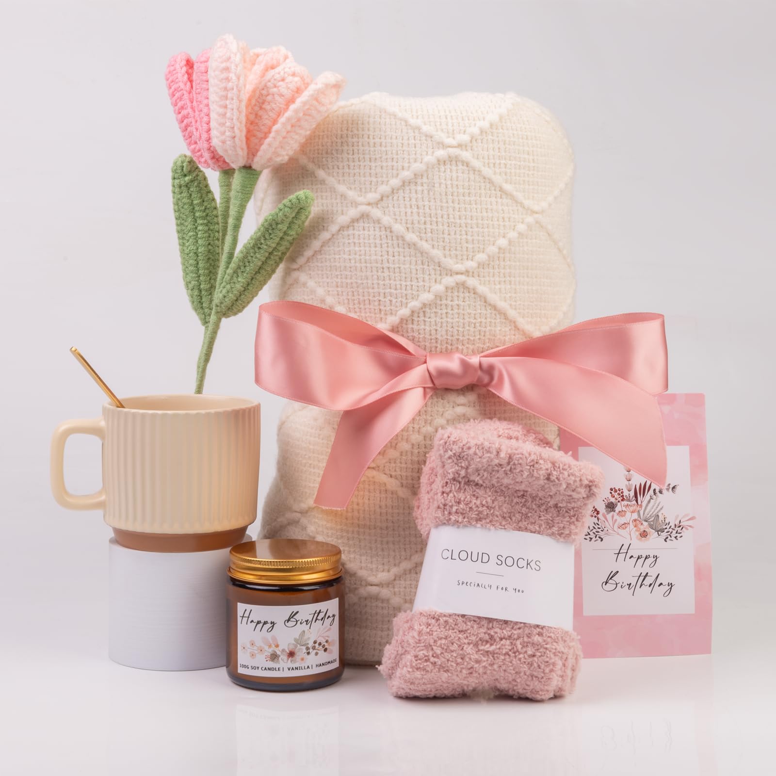 Regalos de cumpleaños para mujeres, regalos para mujeres, cesta de regalo de feliz cumpleaños para mujeres, amistad, juego de regalo para mejores amigas, mujeres, hermanas, mamá, esposa, novia,