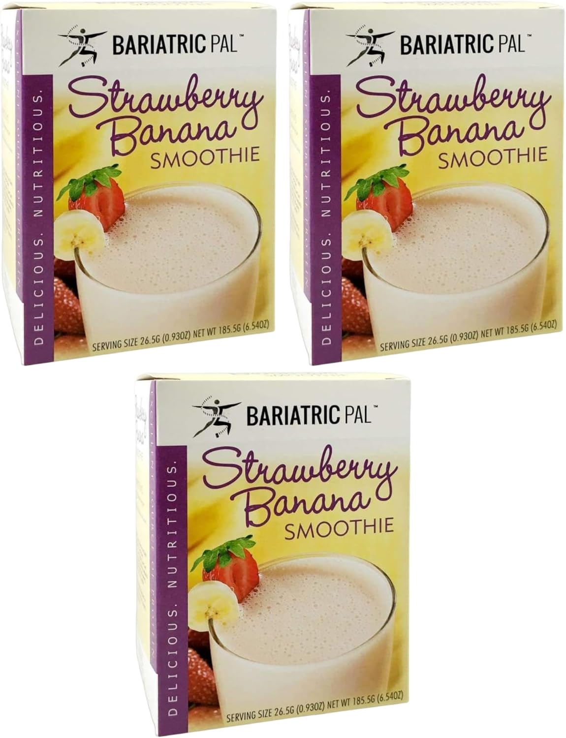 BariatricPal Protein Smoothie - Strawberry Banana (3-Pack)