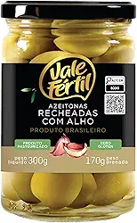 Vale Fértil Azeitona Verde Em Conserva Recheio Alho Vidro 170G Pequeno