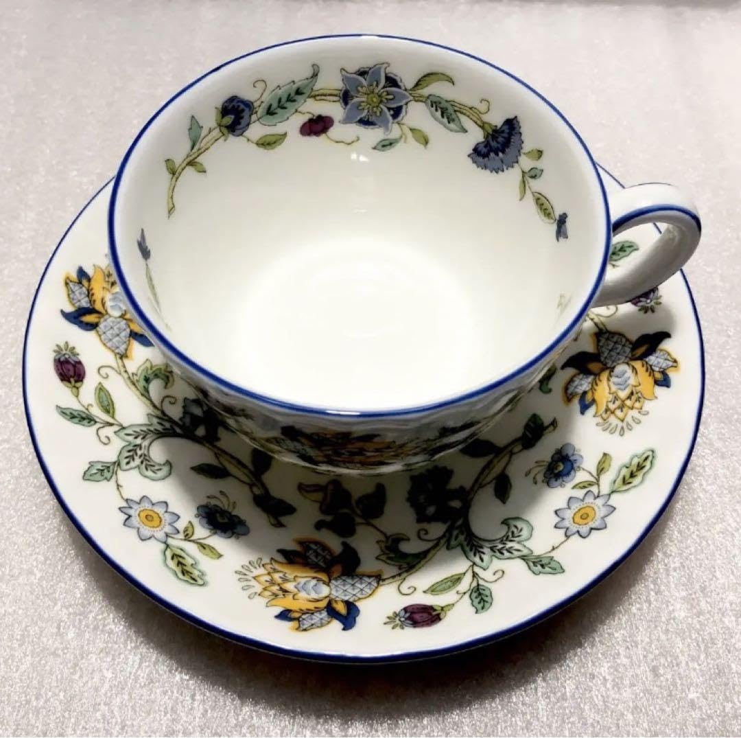 ミントン　ハドンホールブルー　プレート1、カップ&ソーサー2客 Amazon.co.jp: ミントン ハドンホール ブルー カップ&ソーサー 2客