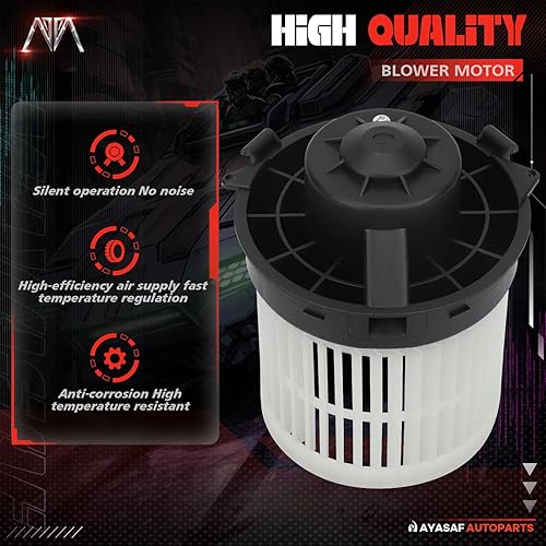 Miniatura 3 de MAYASAF 700285 Conjunto de motor de ventilador HVAC con jaula de ventilador para Nissan 2012 2013 2014 2015 2016 2017 2018 2019 Versa, para Versa