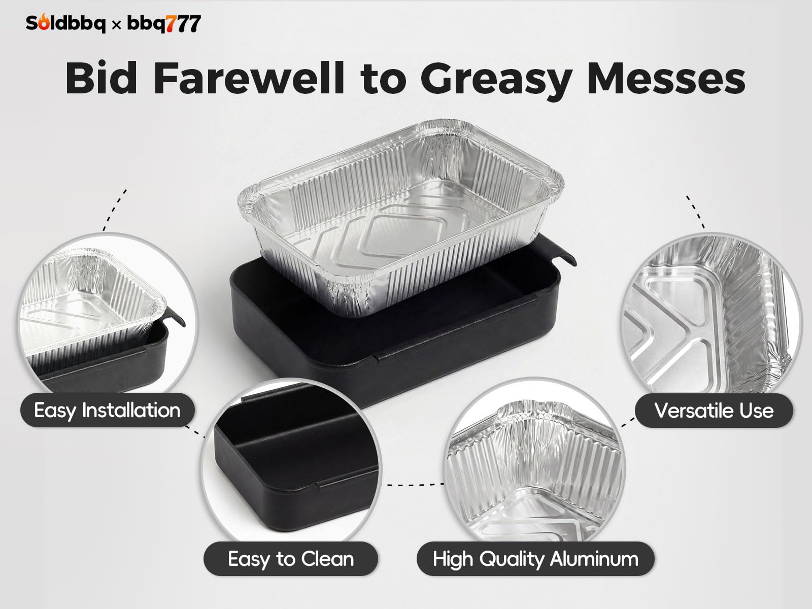 Amazon.com : soldbbq Grease Catcher with 15-Pack Aluminum Drip