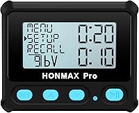 Vista 9 de Temporizador de intervalo profesional 8100 y cronómetro, retroiluminación, carga USB-C, reloj (azul)