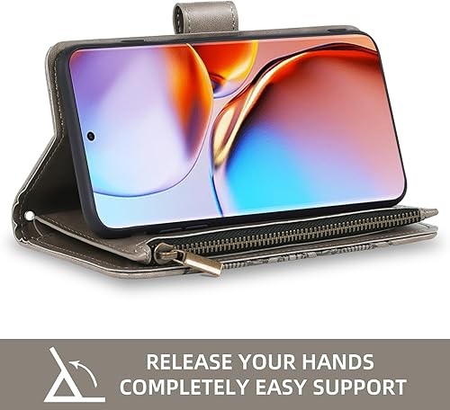 Miniatura 4 de Asuwish Funda para teléfono Motorola Edge + Plus 2023Edge 40 Pro 5GMoto X40 con protector de pantalla de vidrio templado y tarjetero de cuero con