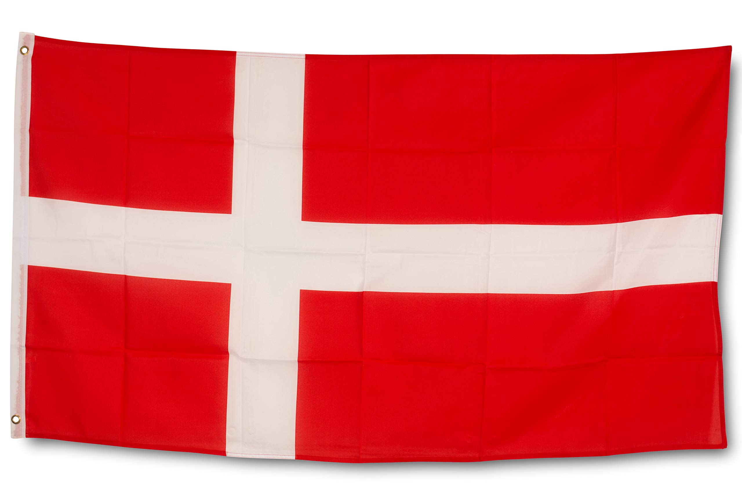 Bundes- und Länderflagge aus wetterfestem Material mit Metallösen, Outdoor Fahne & Flagge (Dänemark) 150x90cm