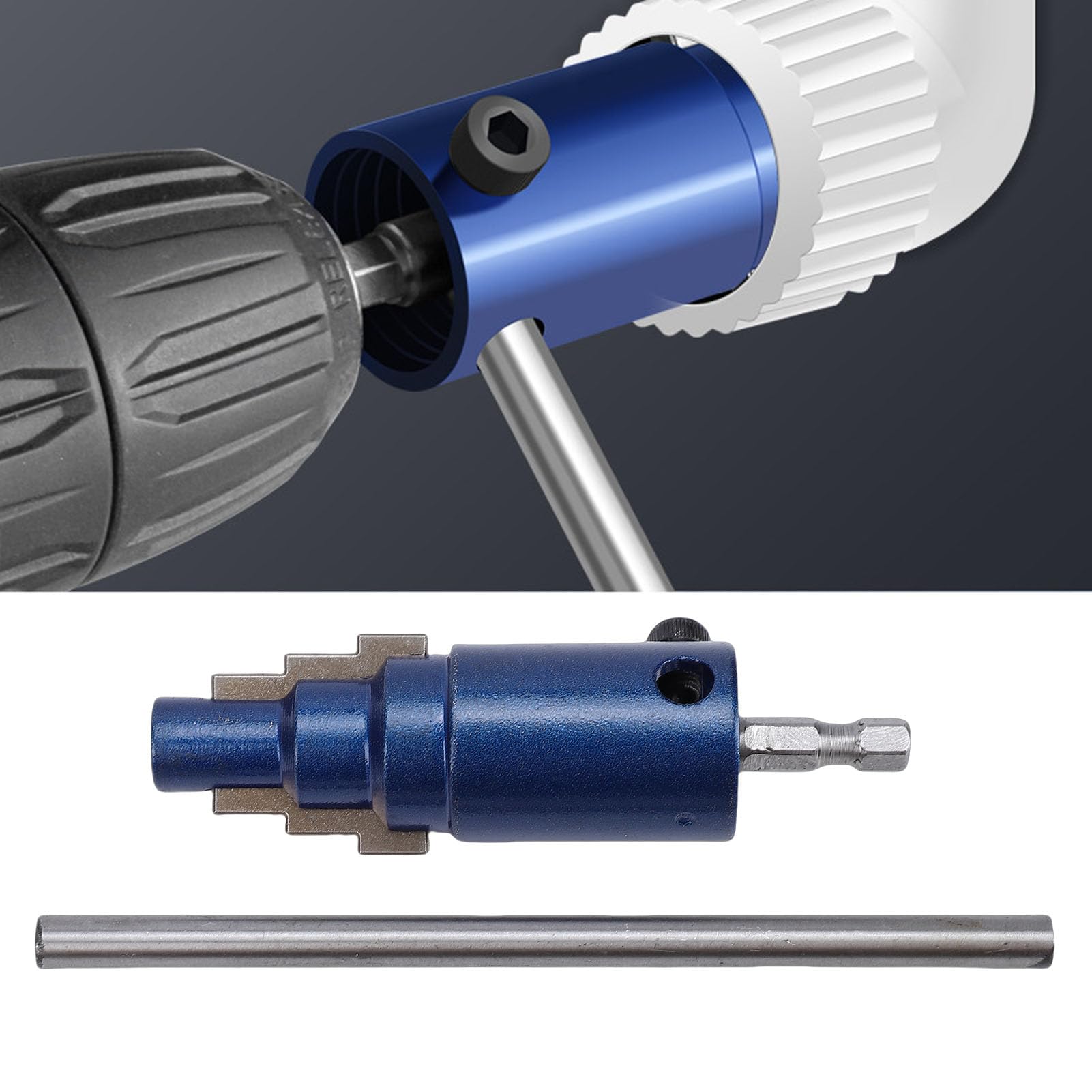 SENECESLI Juego práctico de extractores de tuberías rotas de 1/2, 3/4 y 1 Pulgada para Taladro eléctrico. Llave para tuberías internas. Adecuado para roscas dañadas y rotas.