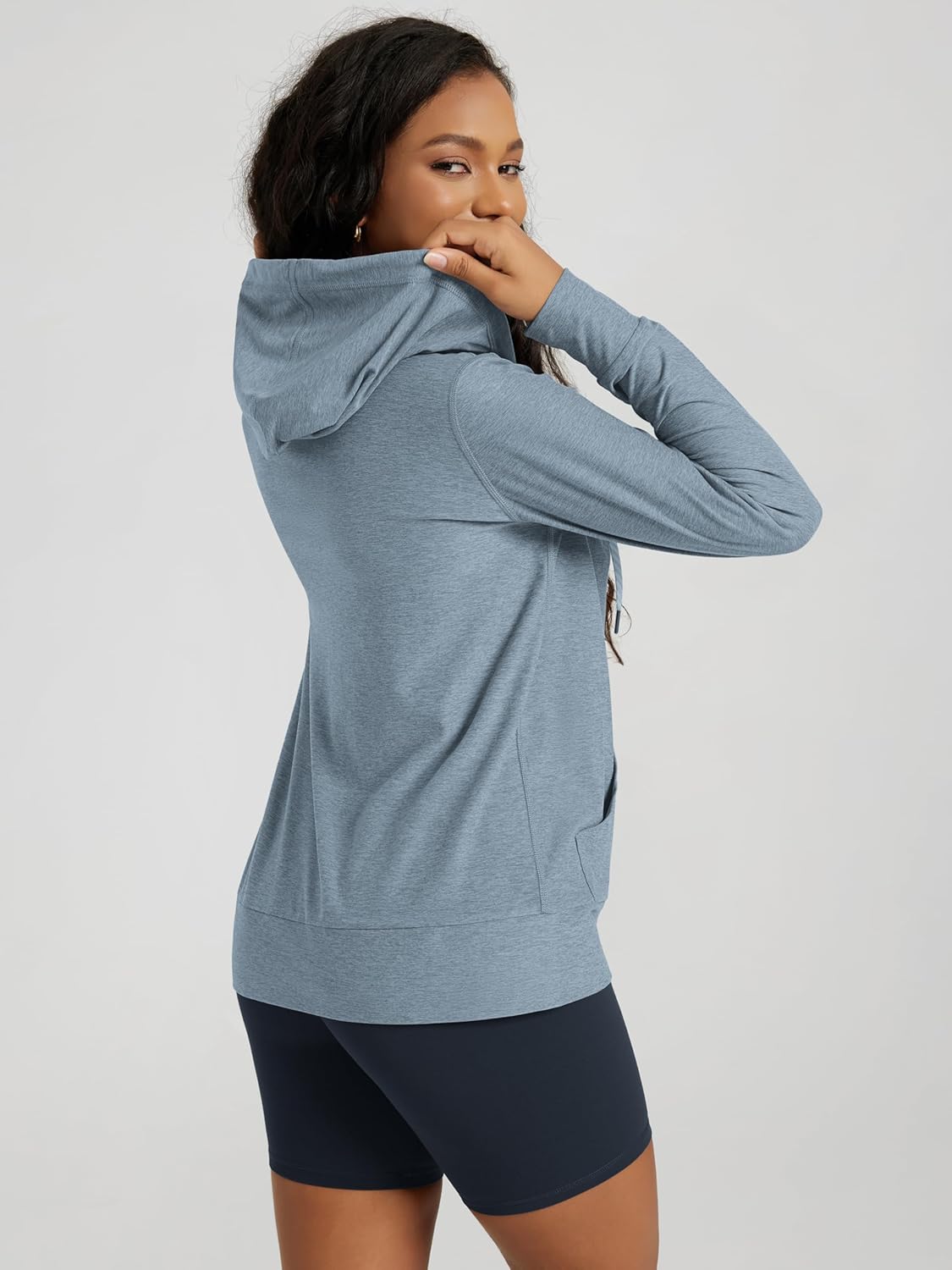 ODODOS Women's Full-Zip Hoodie - odSTRATUM Tech Ultra Soft Outfit UPF 50+ Performance Hooded Jacket with Pockets - Image 4