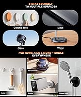 Vista 8 de Cinta de montaje extremo con pestañas fáciles de despegar, cinta redonda de doble cara de 1.57 pulgadas, resistente, paquete de 30 con imprimación