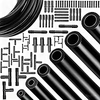 Tnisesm Silicone Vacuum Hose Kit: 6x5FT Hoses (1/8"-3/8") + 65 Connectors, High-Temp Automotive Vacuum Lines for Cars, Marine, Industrial