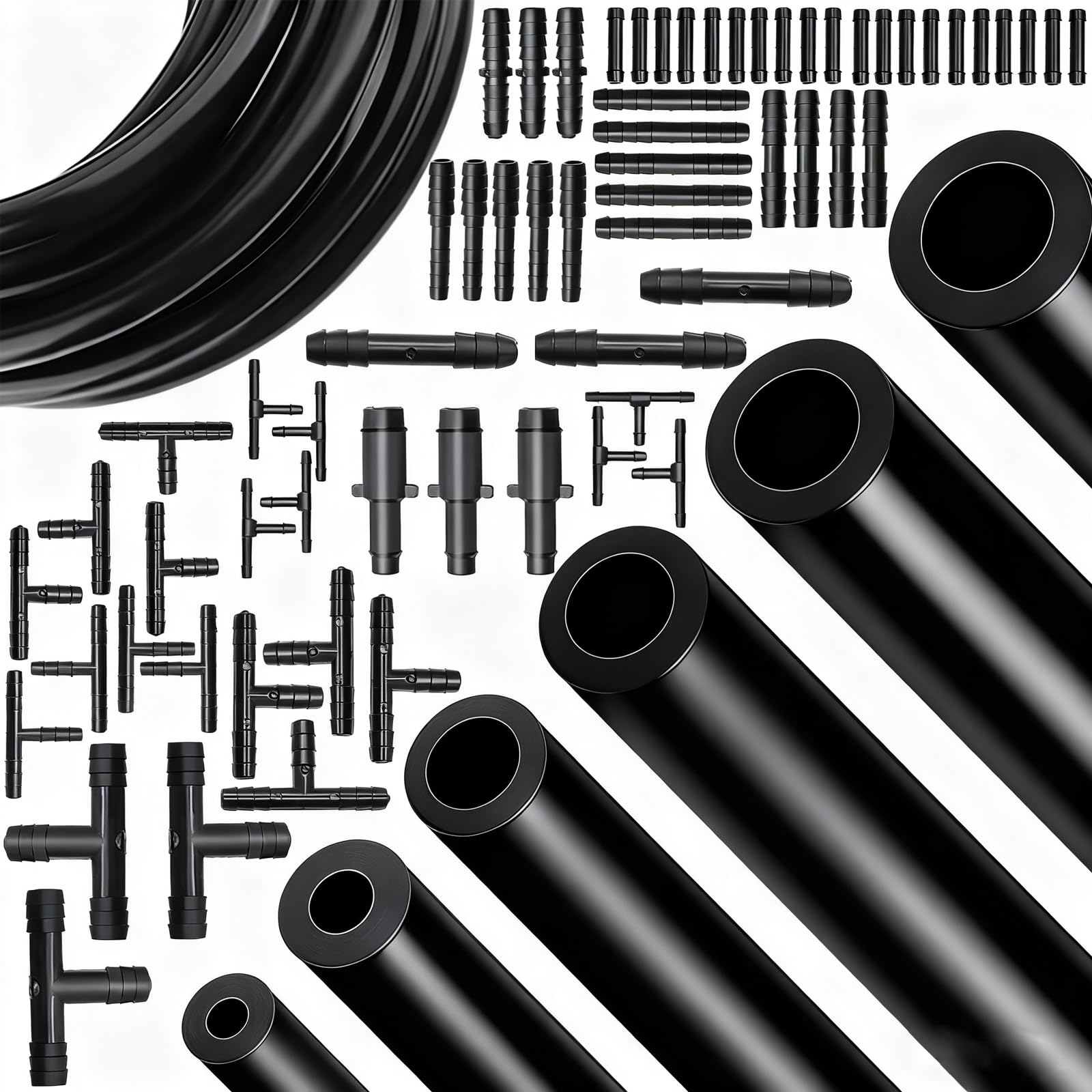Tnisesm Vacuum Line Kit 6Pcs 5Ft Vacuum Hose Automotive With 65Pcs Vacuum Line Connectors High Performance Silicone Hose