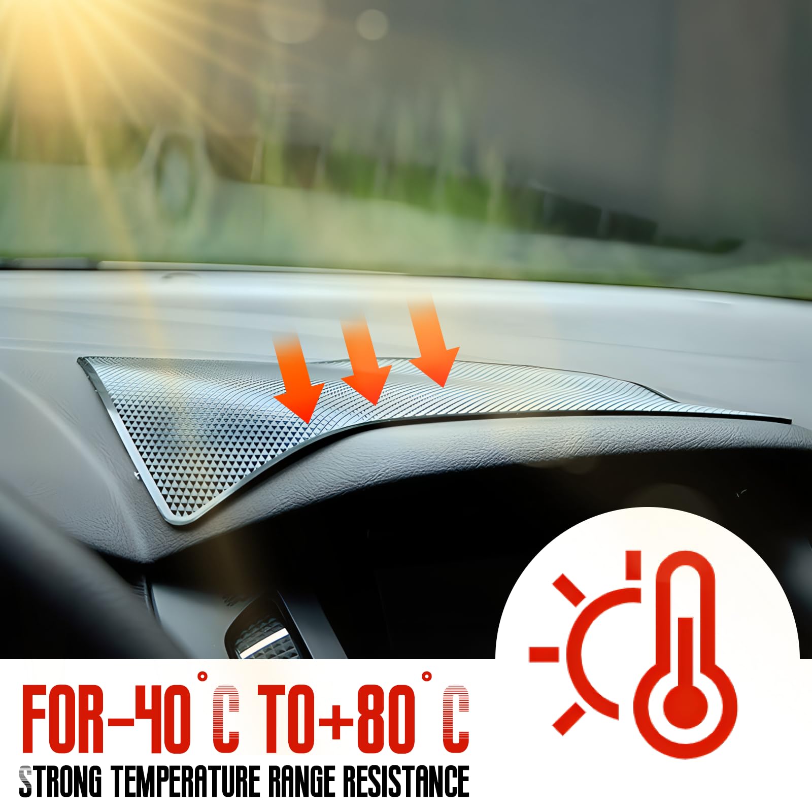 2-tlg. Anti-Rutschmatte Auto Armaturenbrett - Silikon Matte Mit Parknummernfeld Für Handy & Sonnenbrille