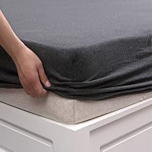 PURE ERA Jersey Fitted Sheet Only Heather Charcoal Grey Full