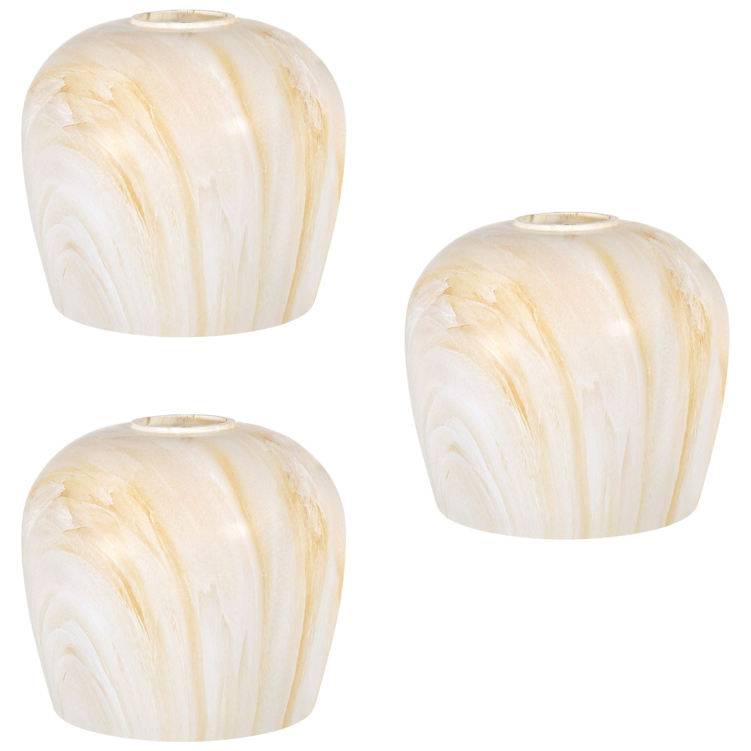3 Pack 6.3 Inch Alabaster Replacement Glass Lamp Shade Pendant Ceiling Chandelier Wall Sconce Light