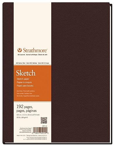 Strathmore 469-8 Hardbound Art Journal,128 Pages, 8.5 by 11", Toned Tan - 8.5x5.5 Toned Tan 48 Pages