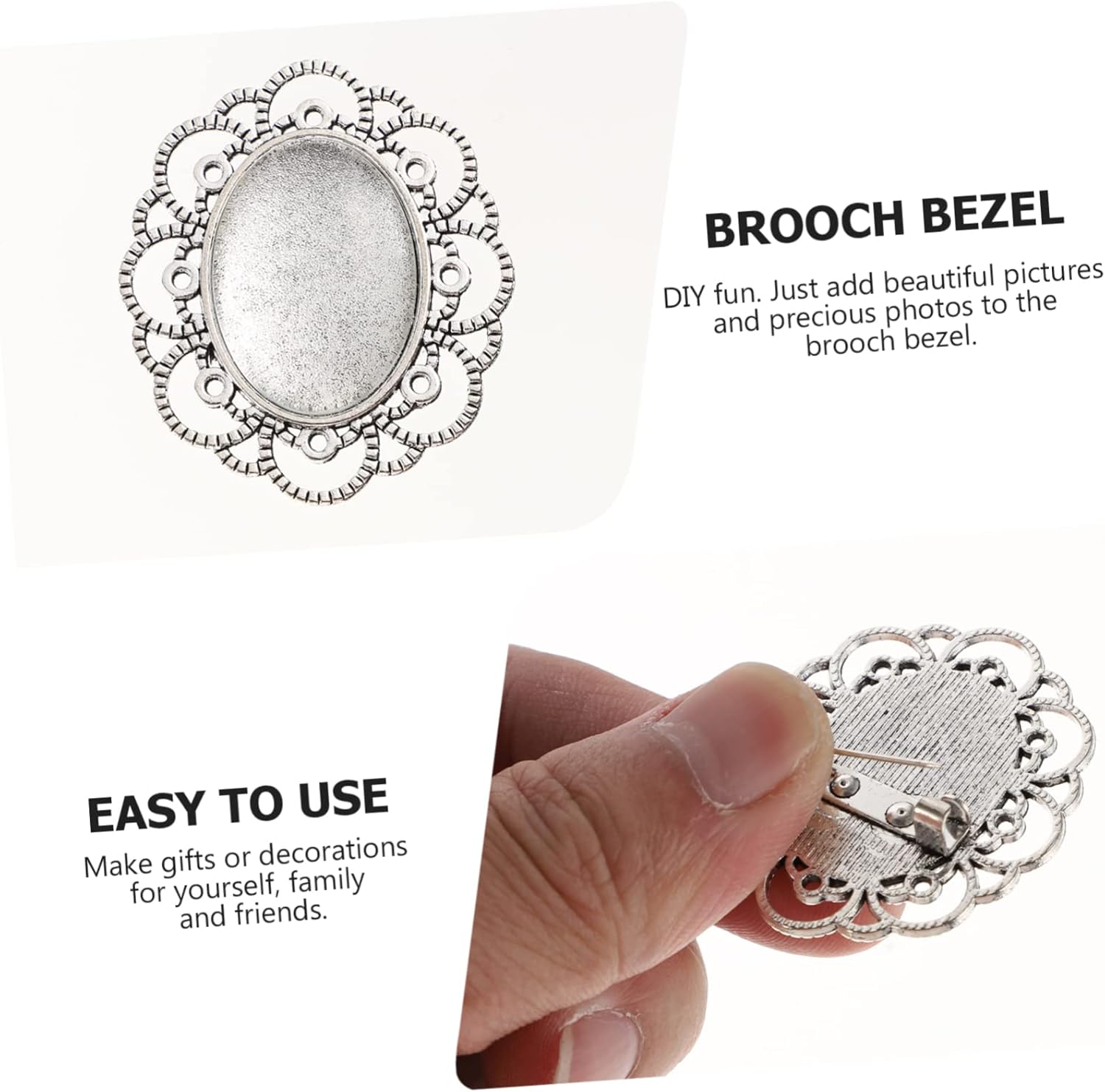 30Pcs Retro Brooch Bezel Base Tray with Glass Dome Covers for DIY Jewelry Making Photo Resin Inlay Craft Supplies