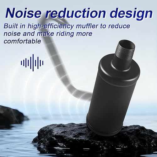 Miniatura 4 de Upgrade Exhaust with Muffler For Coleman Powersports CT200U BT200X CT200u-ex,212cc 196cc/6.5HP Go Kart and Gas Mini Bike Black