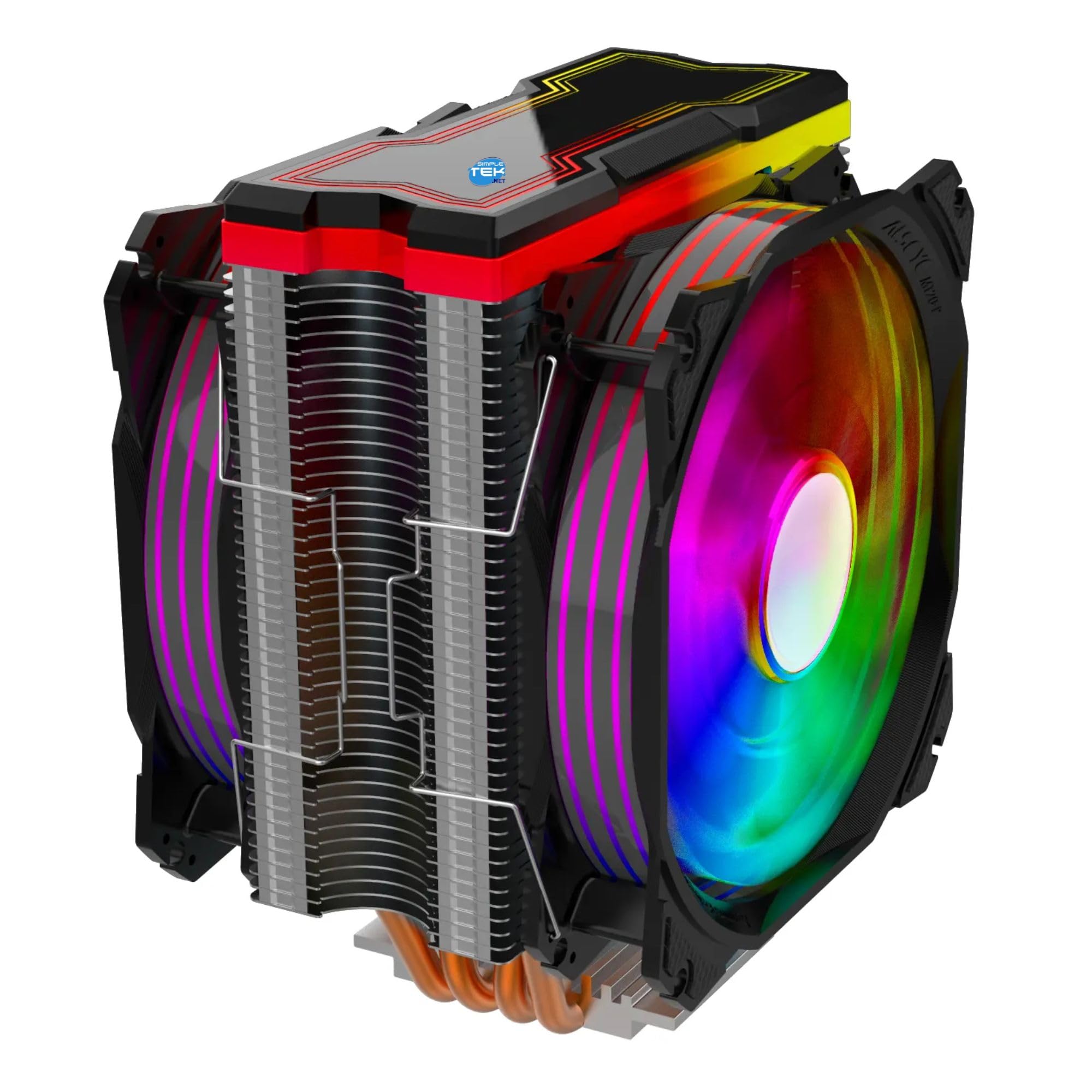 SIMPLETEK Radiator procesora RGB M120D | LGA 775 1150 1151 1155 1156 1366 2011 1200 | FM1 FM2 AM2 AM2 AM2+ AM3 AM3 AM4 | TPD do 180 W, czarny