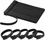 70pcs Computer Cable Ties, Wire Ties, Cord Ties Reusable for Electronics, Hook & Loop Microfiber Cable Ties Extension for Storage, Black & White, 4, 6, 8 inch