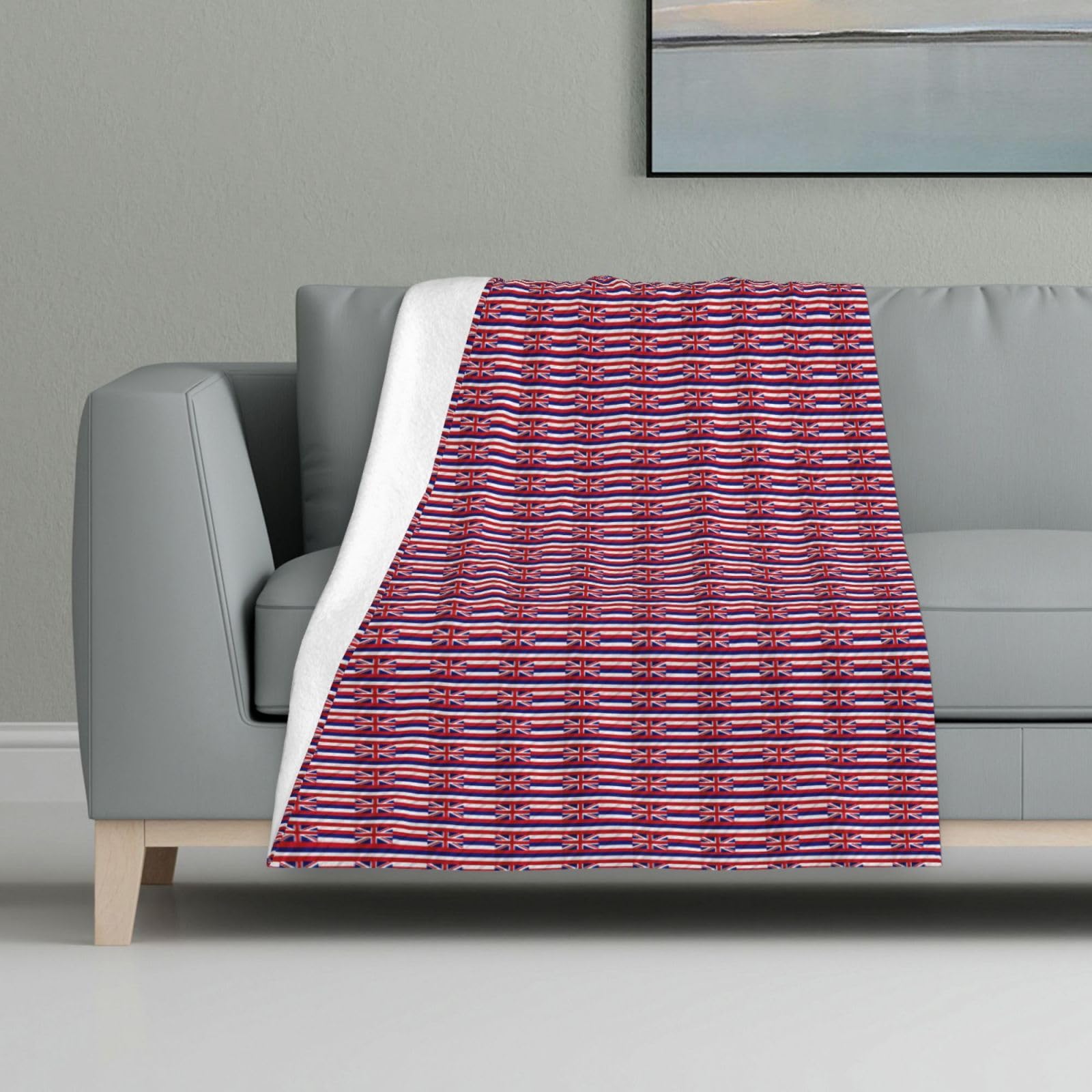 Plaid flanelle drapeau Hawaï couverture douce pour lit et canapé