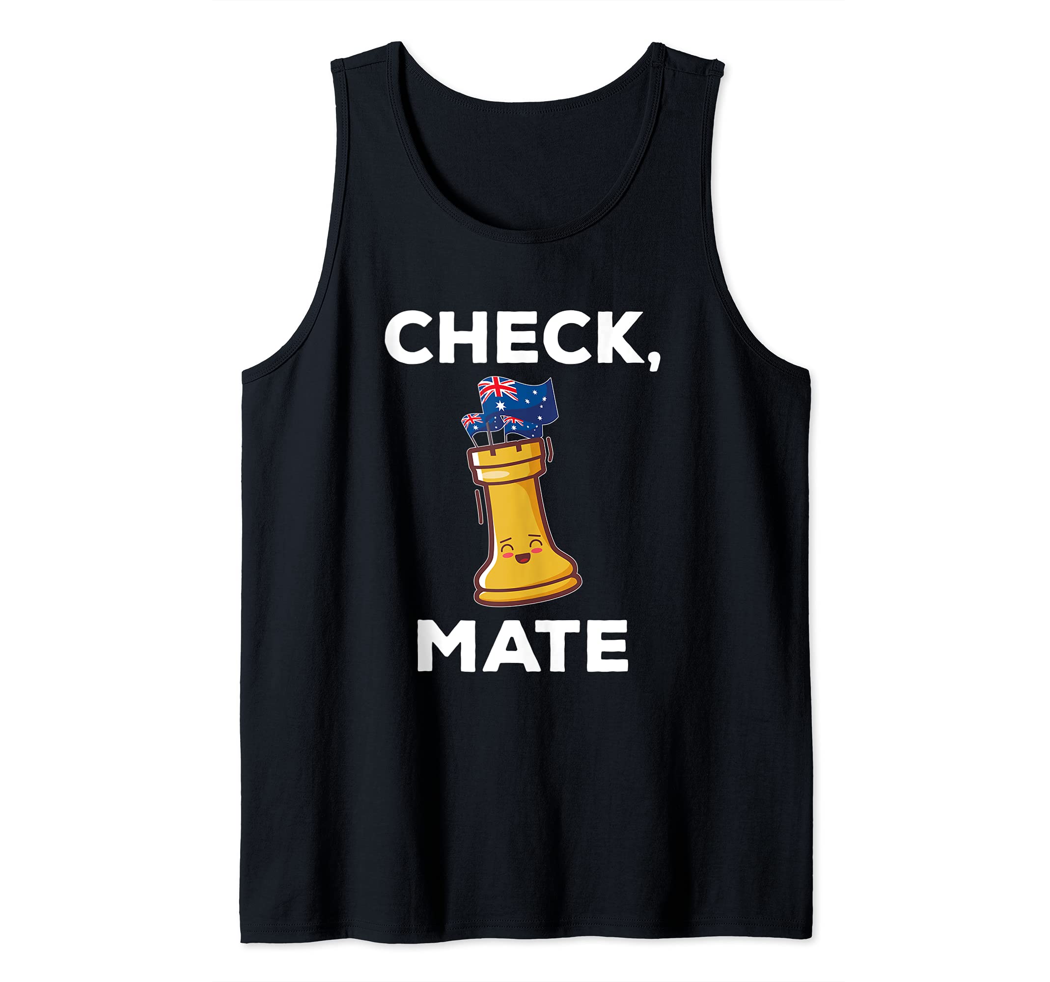 Kawaii cute chess pieces design for chess players Quote Pun Tank Top