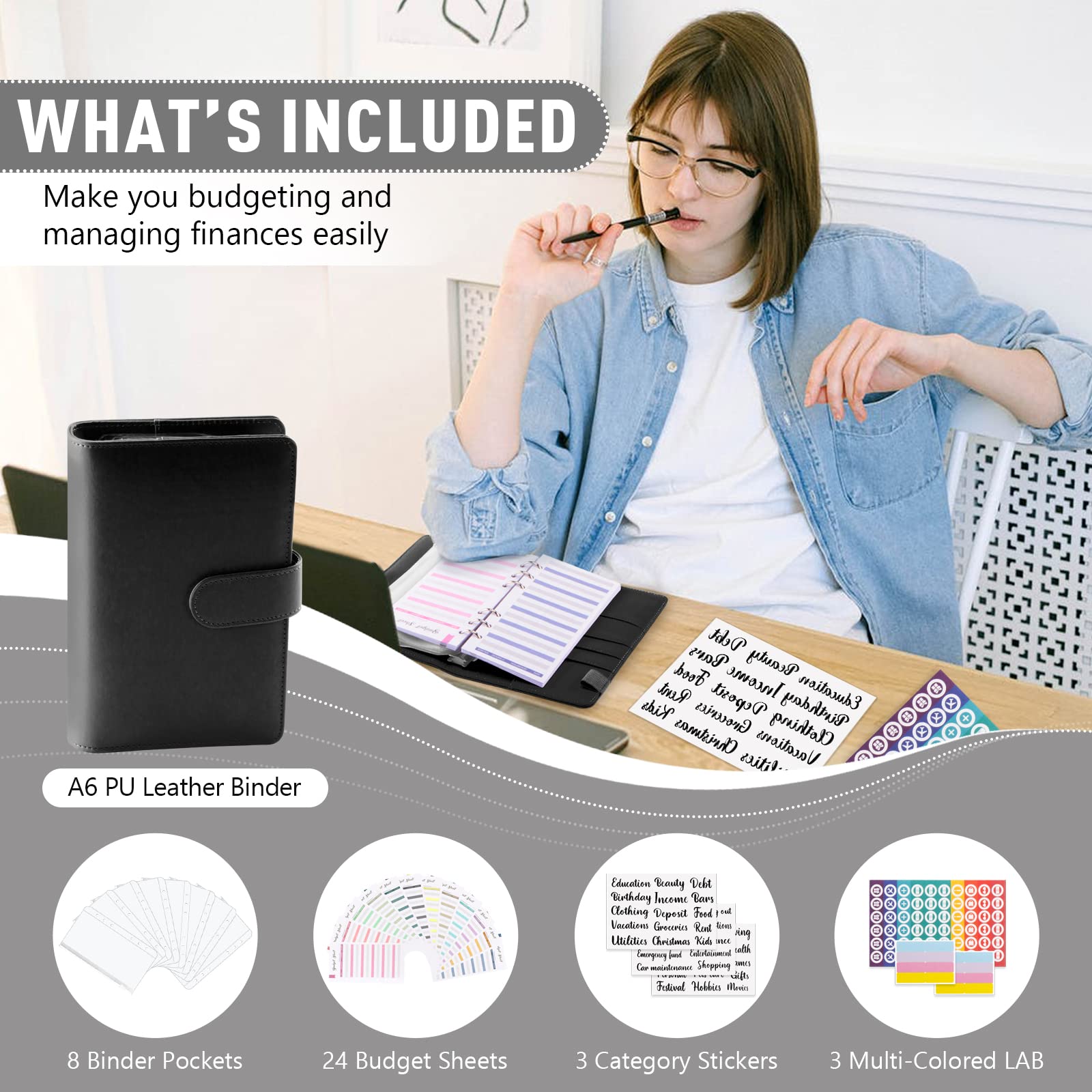 Buy Nicecho Budget Binder, Money Organizer Cash Envelopes for Budgeting