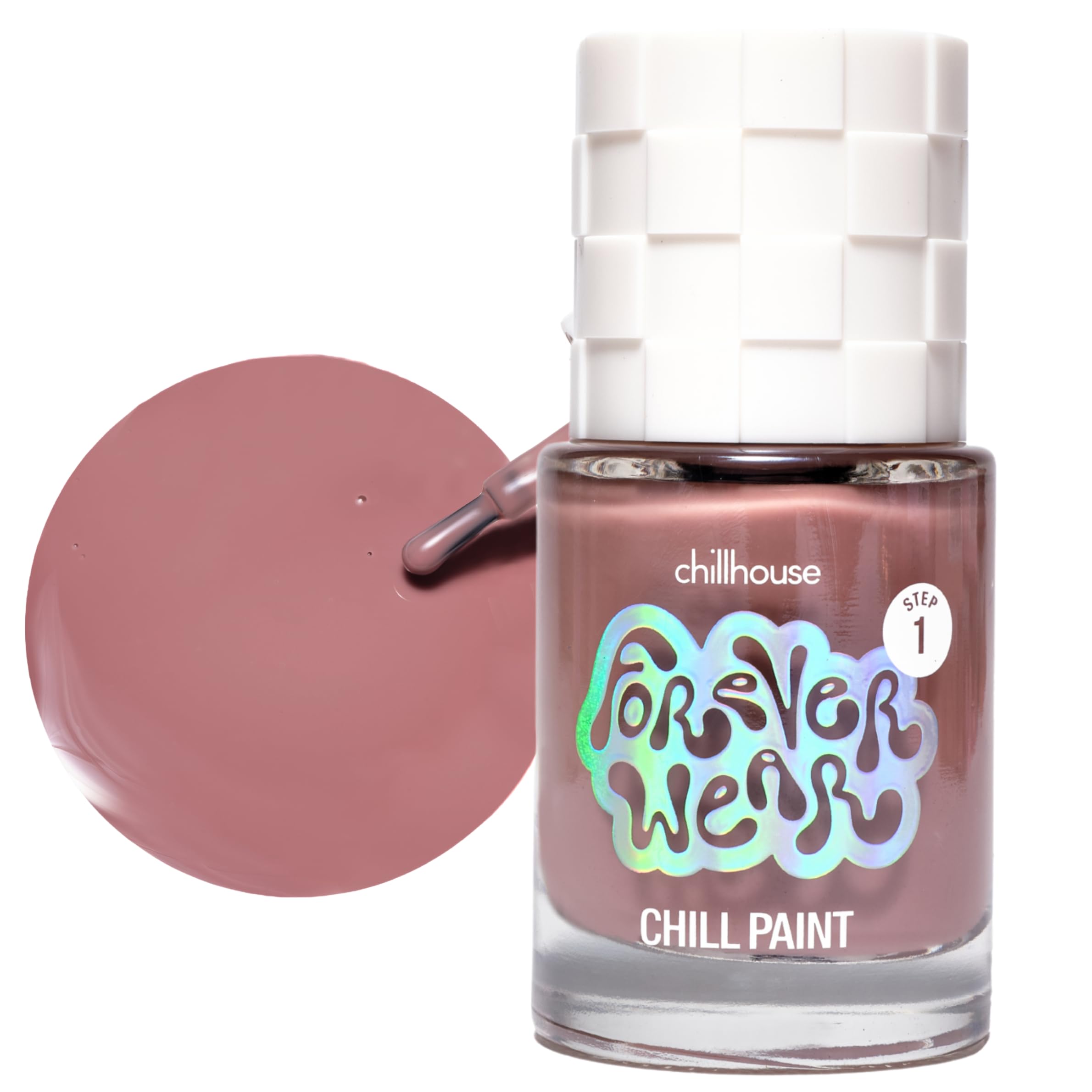 Chillhouse - Forever Wear, Chill Paint (Step 1) - Sub Rosa (Nude) - Nail Polish - Use with Magic Finish Top Coat Only - Nail Care As You Wear - Latina Founded &