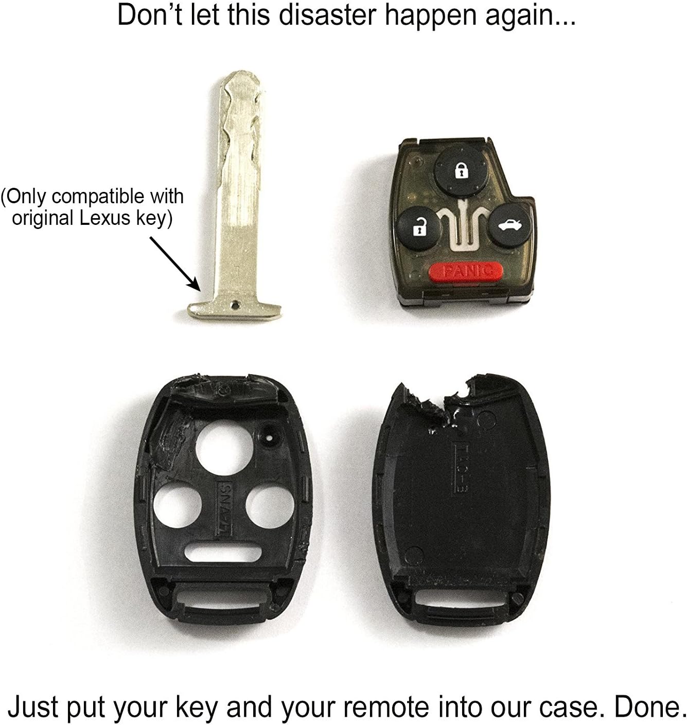 STAUBER Best Honda Key Shell Replacement for Accord, Ridgeline, Civic, and CR-V - KR55WK49308, N5F-A05TAA, N5F-S0084A - NO LOCKSMITH REQUIRED! Save using your old key fob and chip! - 2 Pack (Black)