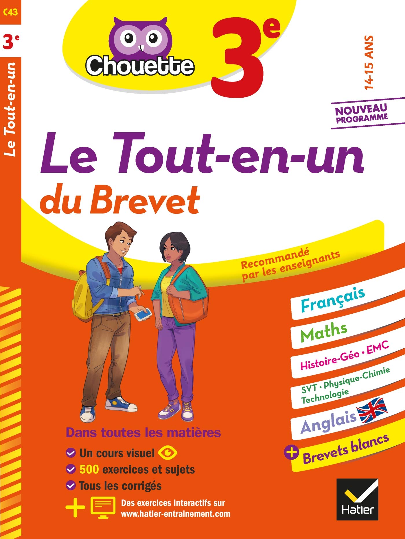 Chouette - Le Tout-en-un du brevet 3e: cahier de révision et d'entraînement dans toutes les matières