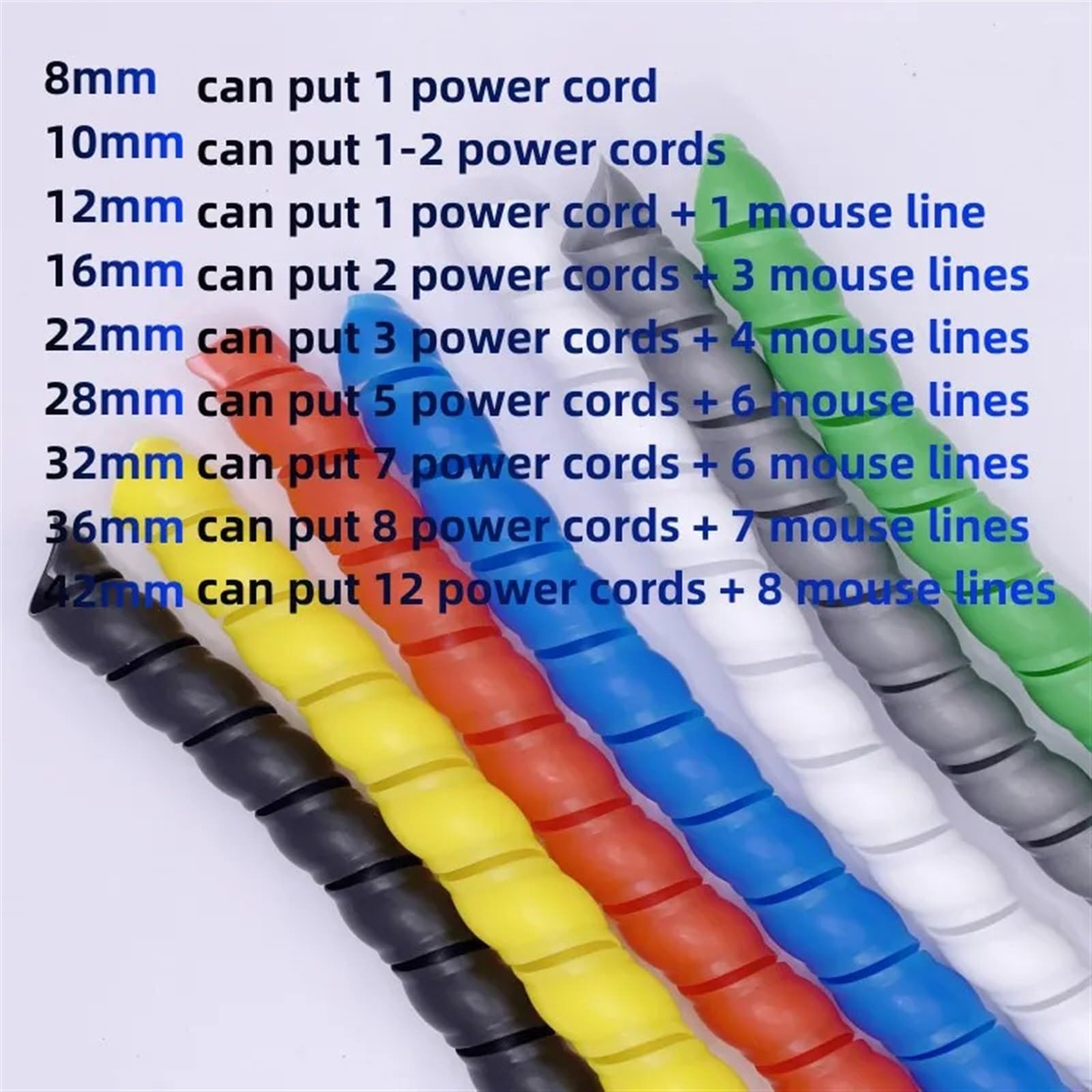 1 pz 35mm 45mm flessibile cavo filo organizzatore avvolgimento manicotto linea tubo protezione copertura(Red,ID 40mm 1 Meter)