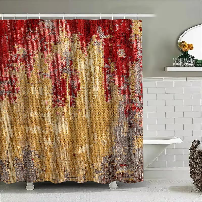 Rideau de douche haut de gamme tissu imperméable motif nuage rétro vintage