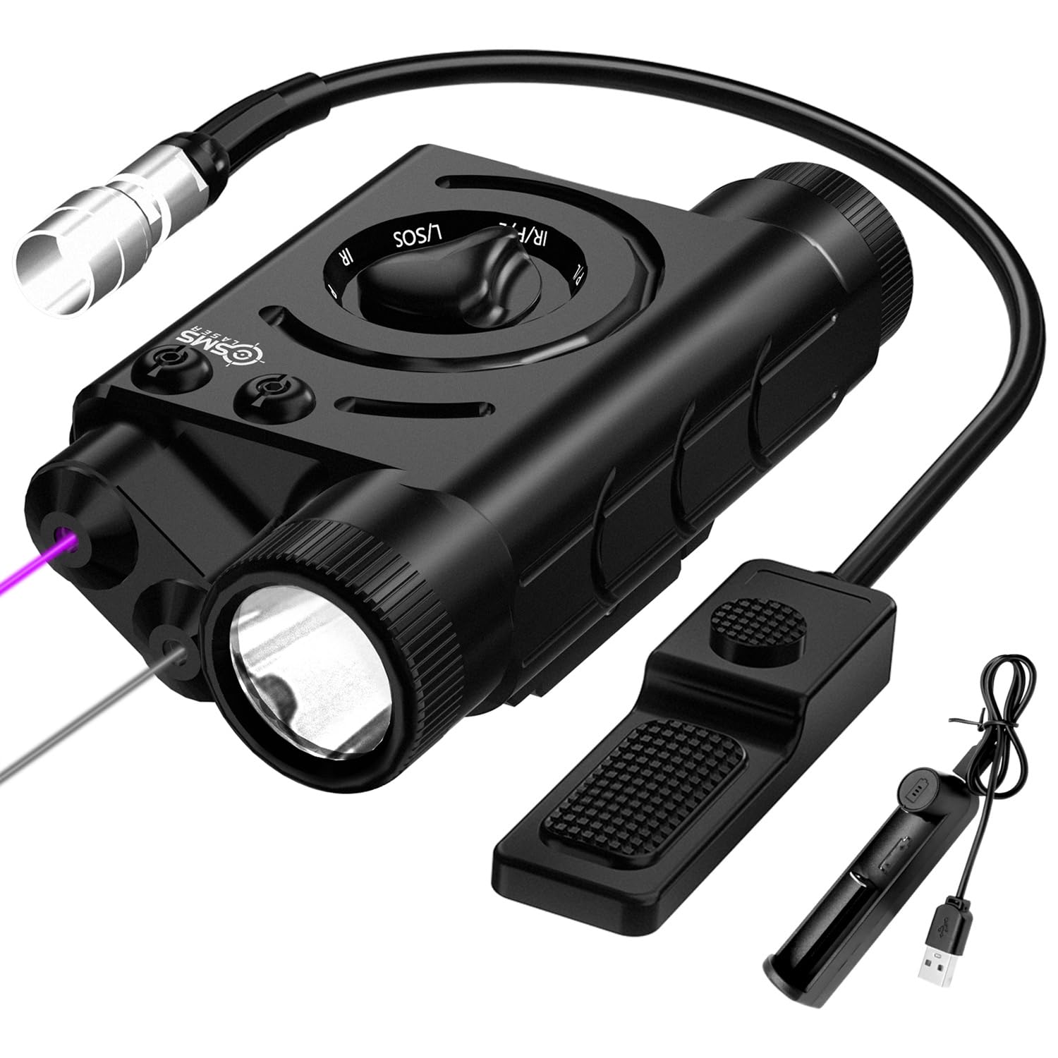 AIMLASER フルセット Amazon.com: SMSlaser Purple Laser Sight + Infrared(IR) Laser Beam