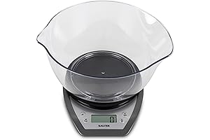 Salter Digital Kitchen Scale with Bowl- 5kg Capacity, Silver (1024 SVDR14)