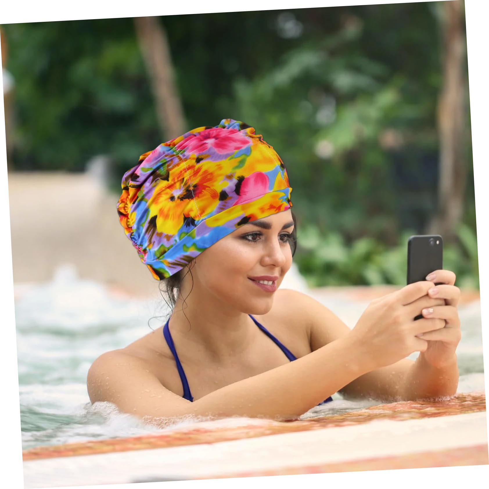 Toddmomy Gorro De Baño Estampado Tapa Clip De Nariz De Natación para Adultos Gorro De Natacion Mujer Gorro Natacion Sombrero De Natación Impermeable Gorro De