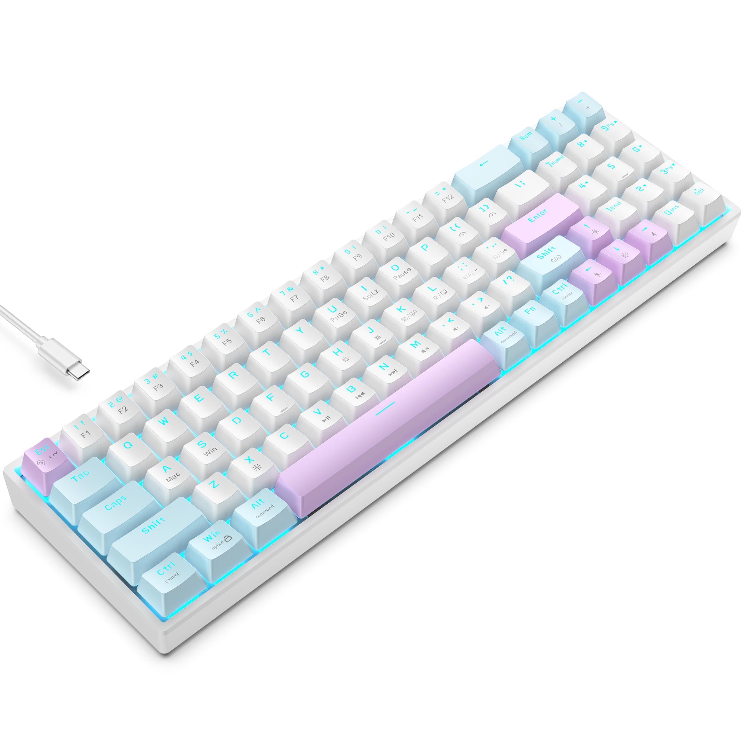 Odycle Wired Gaming Mechanical Keyboard, 78 Keys 60% Mini Keyb | Shop ...