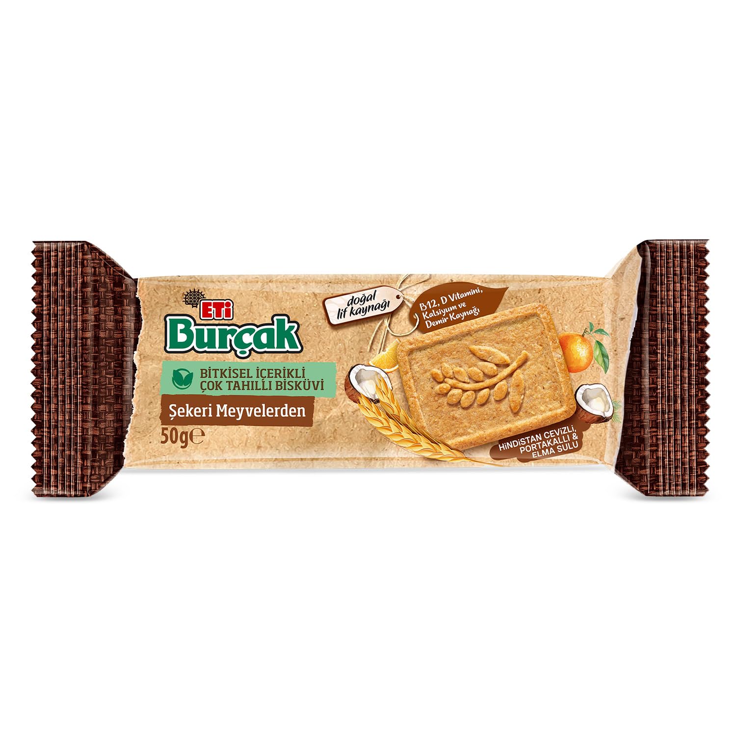 Eti Burçak Bisküvi Şekeri Meyvelerden 50 gr