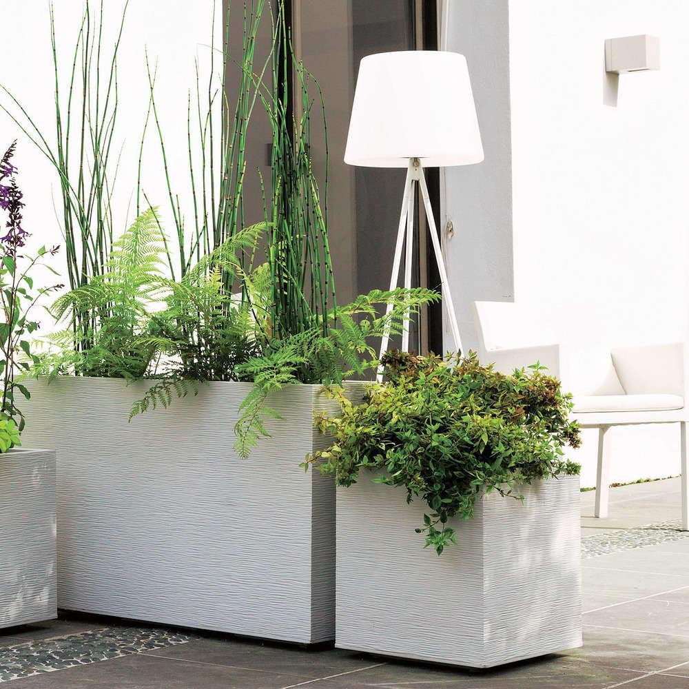 EDA Plastiques 13734 BL.CER SX1 - Jardinera para Flores (99,5 x 39 x 43 cm)