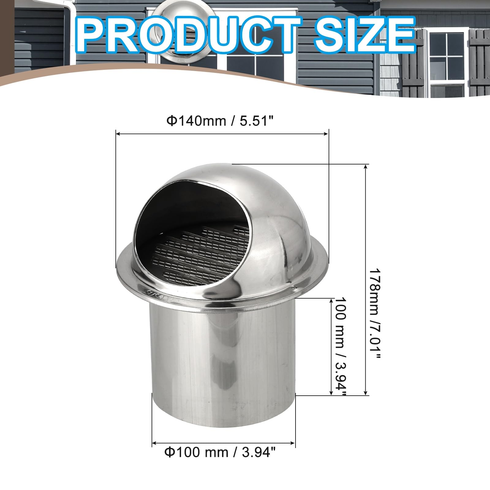 PATIKIL 4" Round Soffit Air Vents - Image 2