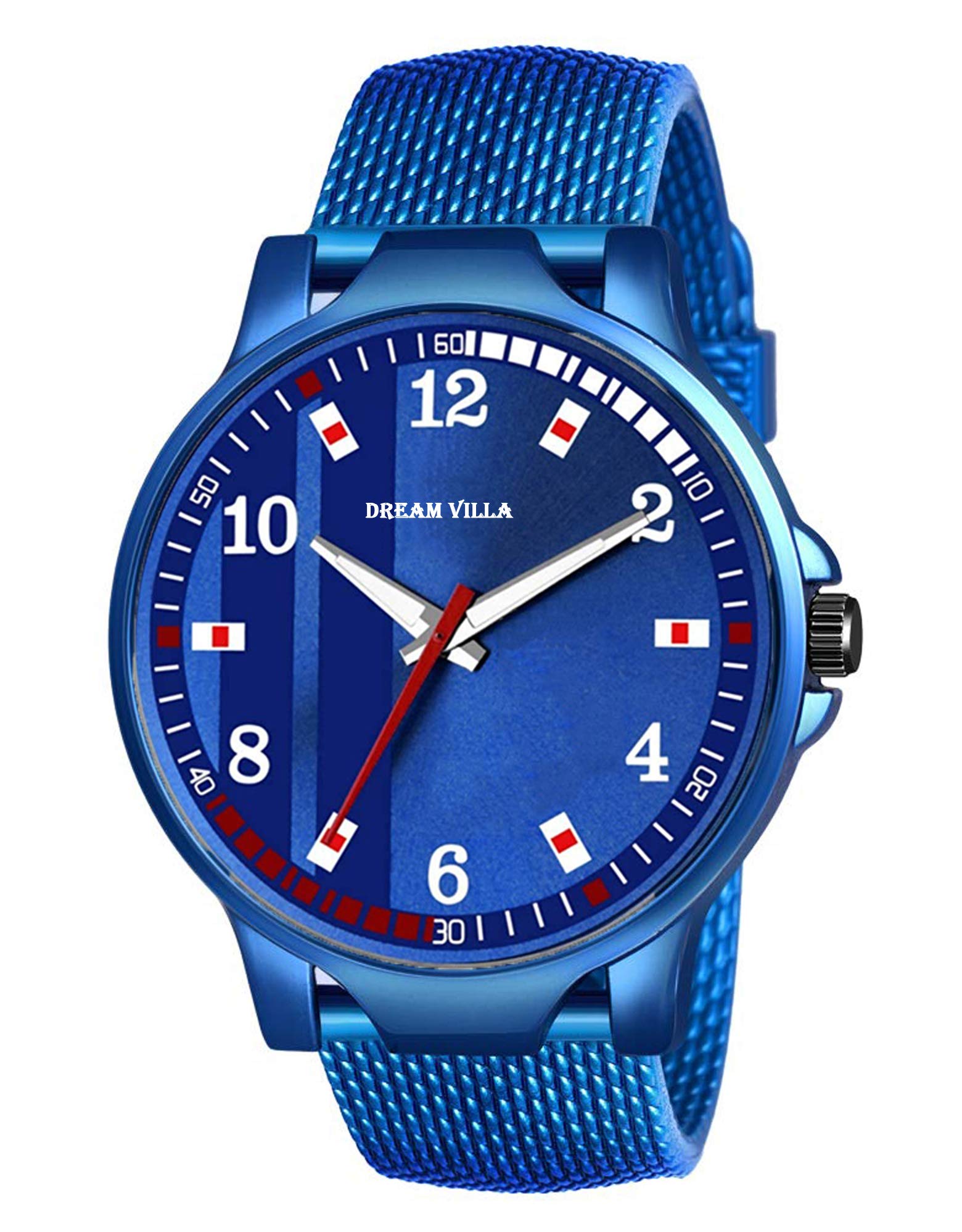 casera Analog Mesh Silicone Strap Casual Wrist Watch for Men and Boy Watch (Blue) (B08J448L7J) Amazon Price History, Amazon Price Tracker