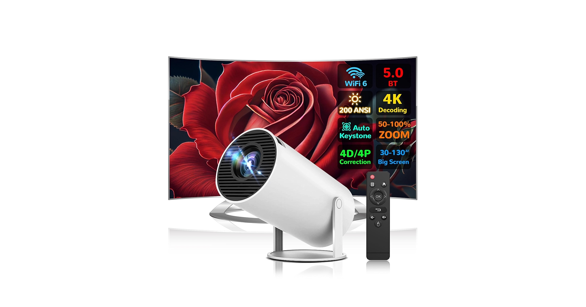 Amazon.com: HY300Pro Mini Projector 4K,1080P Smart Portable