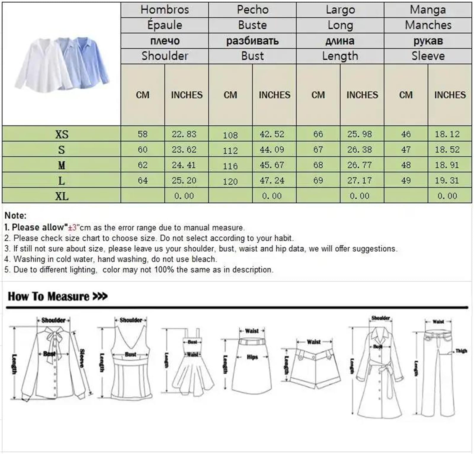 Genérico Camisa Oxford de Manga Larga con Botones para Mujer, de Botonadura Sencilla, de Corte Recto y Abertura Completa, para Oficina (Raya Grande)