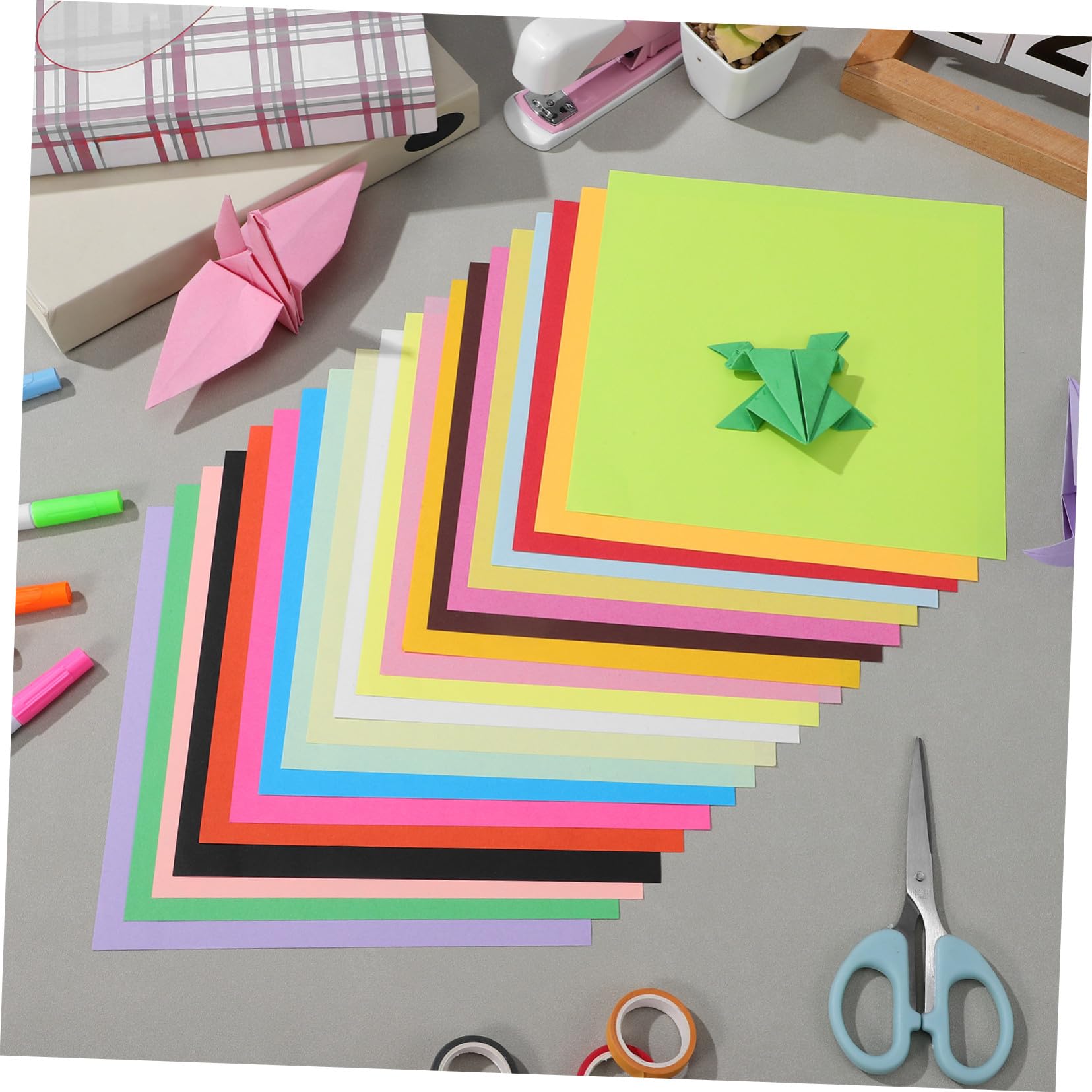 Papel de Origami de Colores Mixtos 200 Piezas Cuadradas
