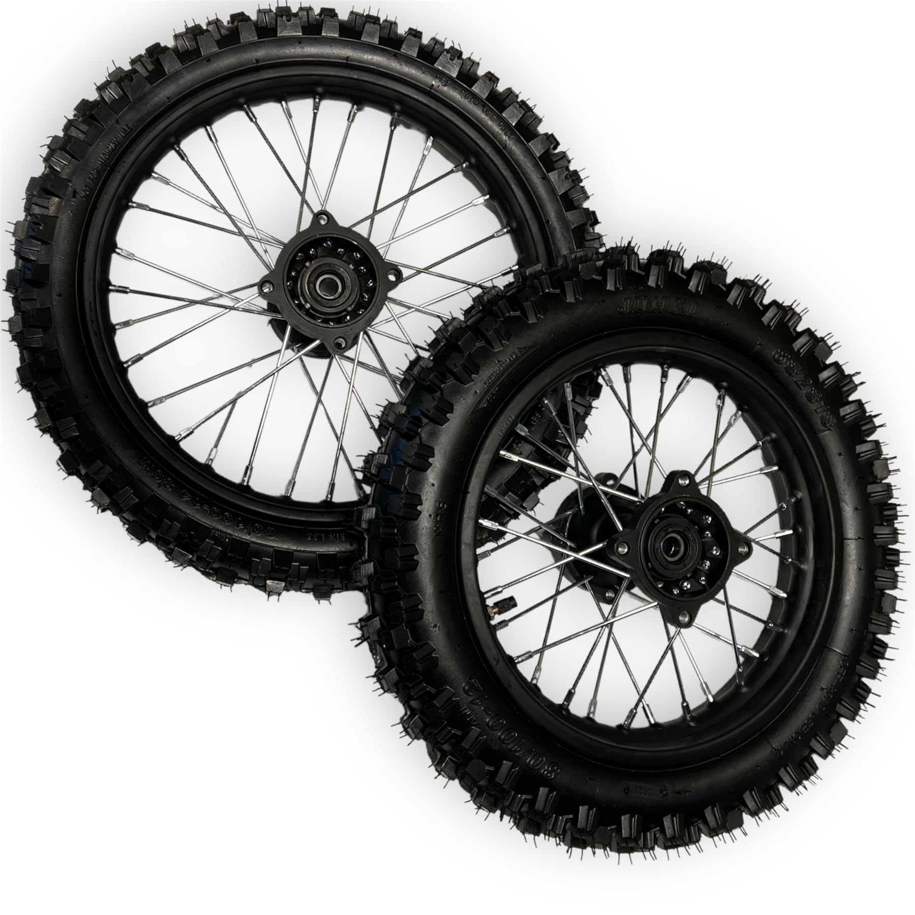 14"/12" Pit Bike Wheel Set with Tyres – SDG Wheels, 15mm Axle Size, Includes Tubes – Perfect Upgrade for Enhanced Performance and Handling