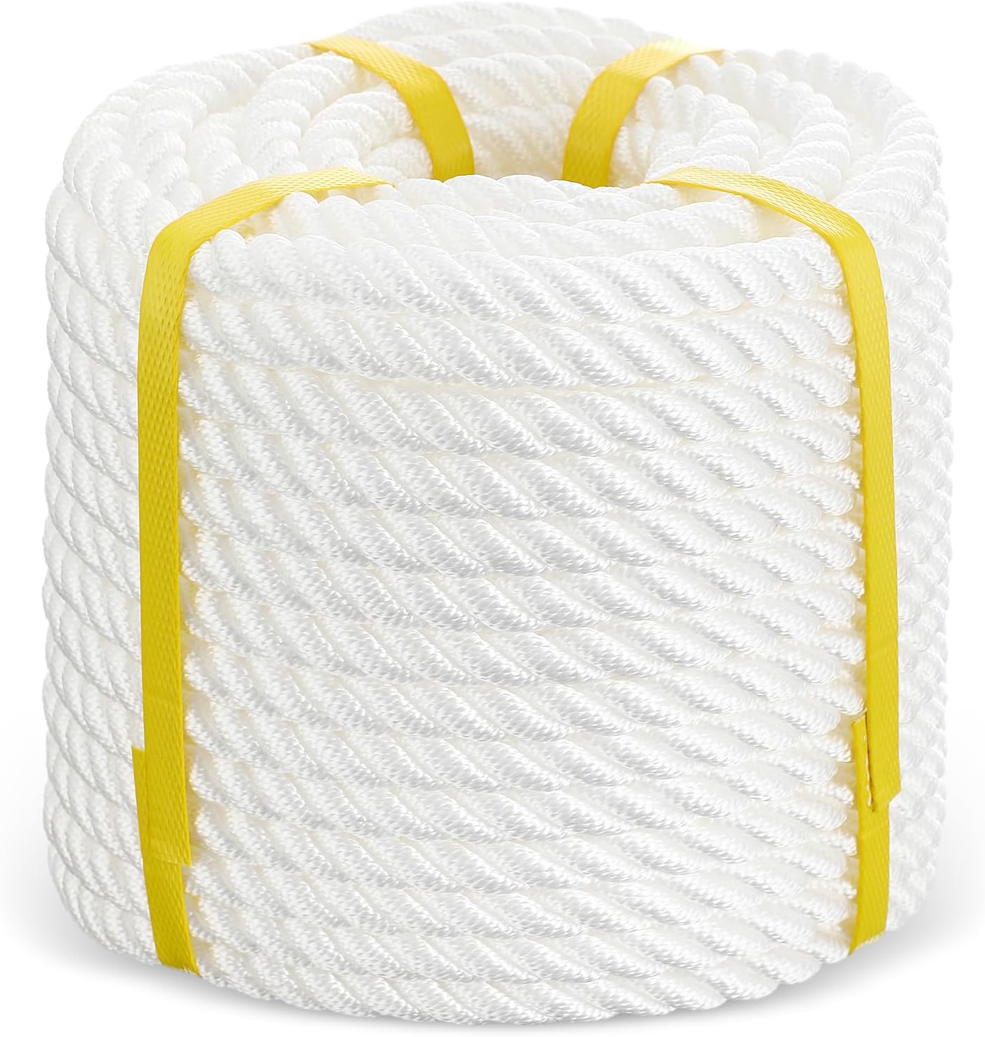 Amazon.com: Aoneky 1/2 5/8 3/4 7/8 inch Nylon Twisted Rope - White Pull ...
