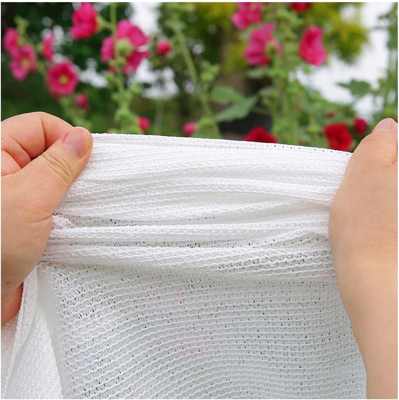 30% White Shade Cloth with Grommets, Greenhouse Shading Net Tear-Resistant Sunblock Shade Net UV Resistant Netting for Greenhouse Garden Patio Plant Flower Chicken Carport(2x5.0 m(6.6x16.5ft))