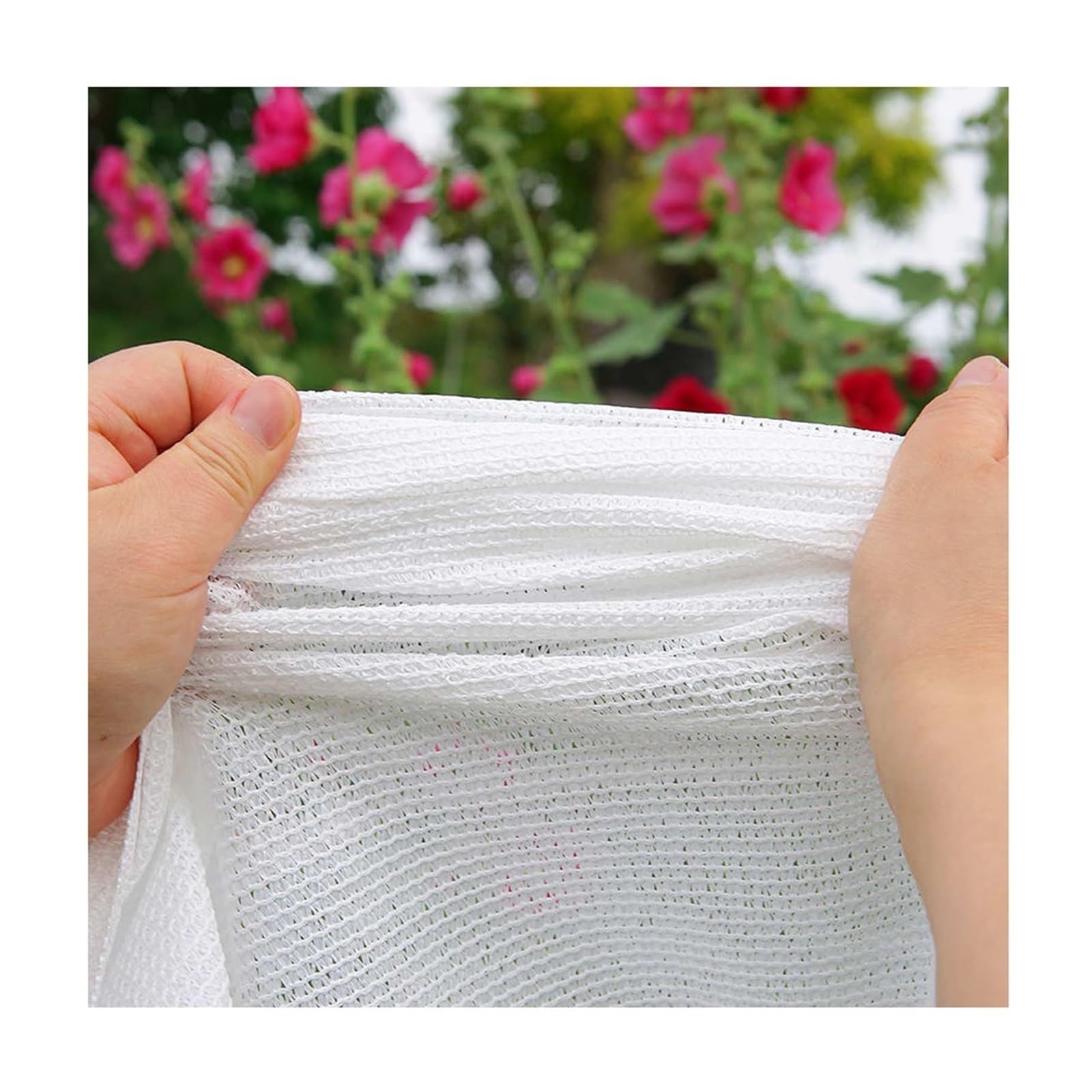 GLDYTVF 30% White Shade Cloth with GrommetsUV-Resistant Greenhouse Shade Netting Sun Protection for Garden Plants Flowers Chickens Carport (4x8m / 13x26ft)